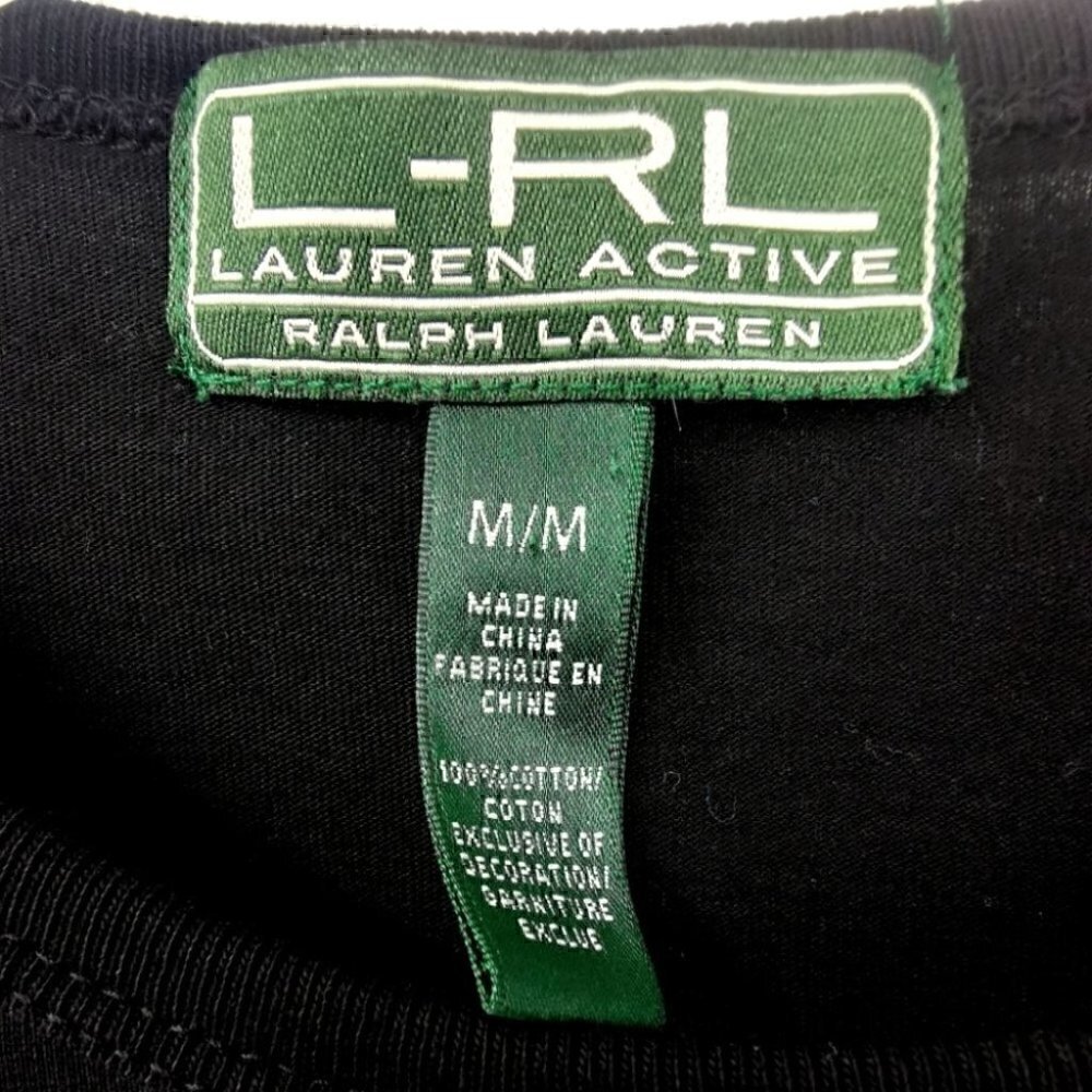 Lauren Ralph Lauren Women's M Black Bling Long Top - Picture 4 of 9